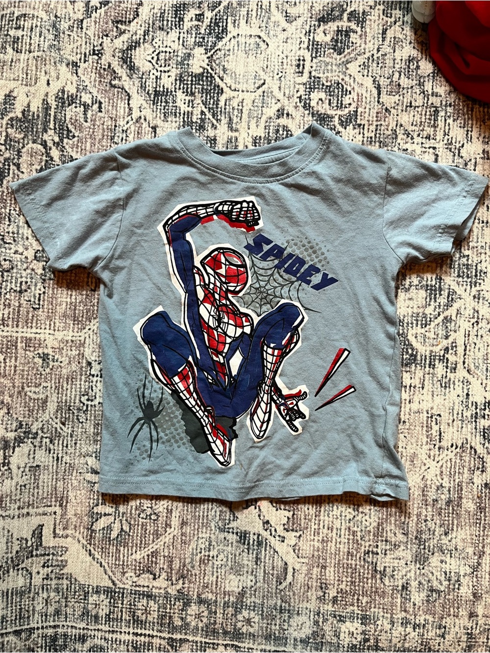 Marvel Kids Spider-Man Graphic Tee - Light Blue & Navy